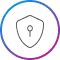 Icon shield keyhole